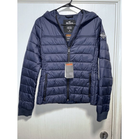Hollister Puffer Jacket from Hollister's Puffer Collection Blue Size Small - Picture 1 of 5